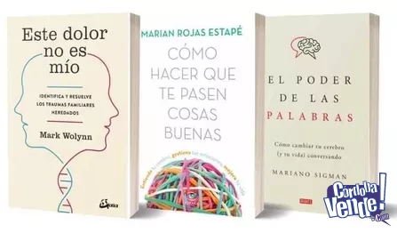 Pack Por 3 Libros Este Dolor No Es Mio - Como Hacer Que Te Pasen Cosas  Buenas - El Poder De Las Pala en Córdoba Vende
