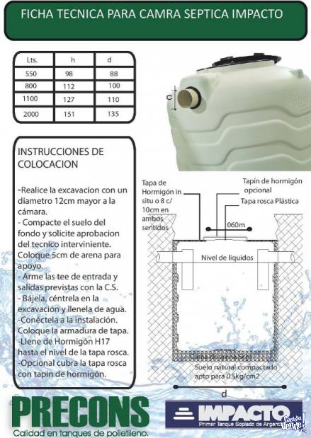 Camaras 550lts- Tanque De Agua Córdoba Vende