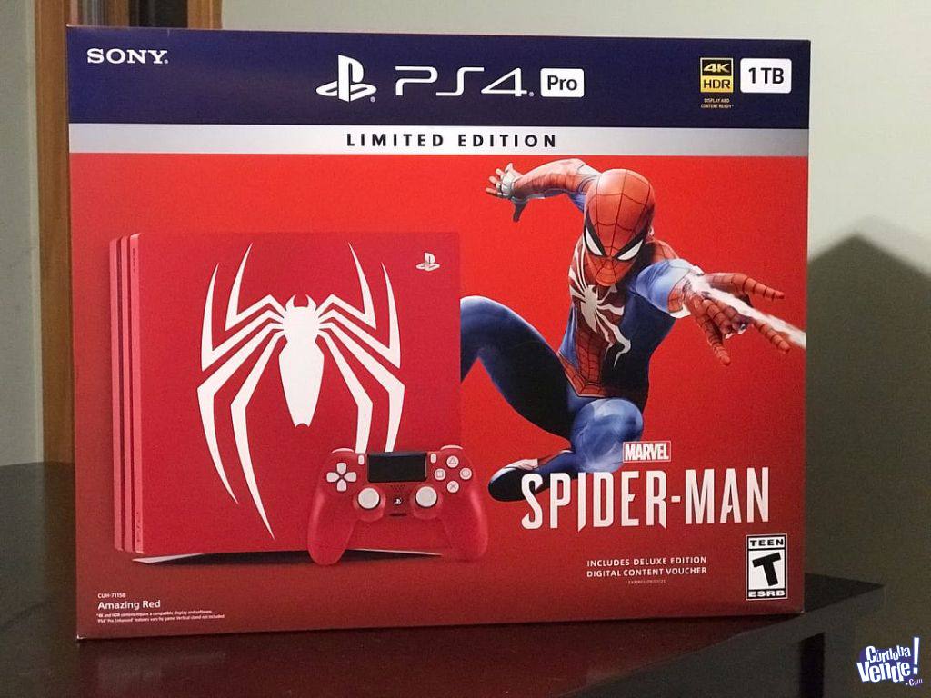 Sony Playstation Ps4 Pro 1tb Spiderman-red Edición Limitada en Córdoba Vende