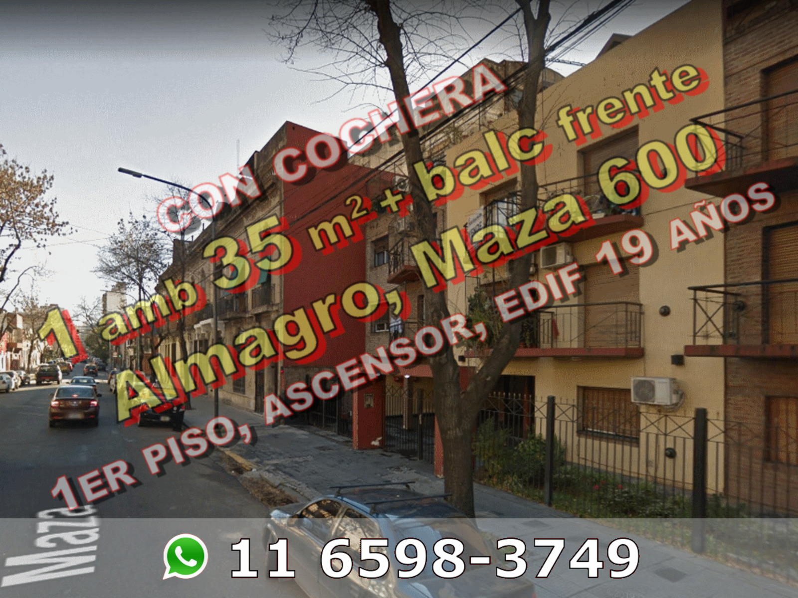 NUEVO PRECIO - Departamento en Venta en Almagro 1 ambiente 35 m2 + balc�n al frente, con cochera - M