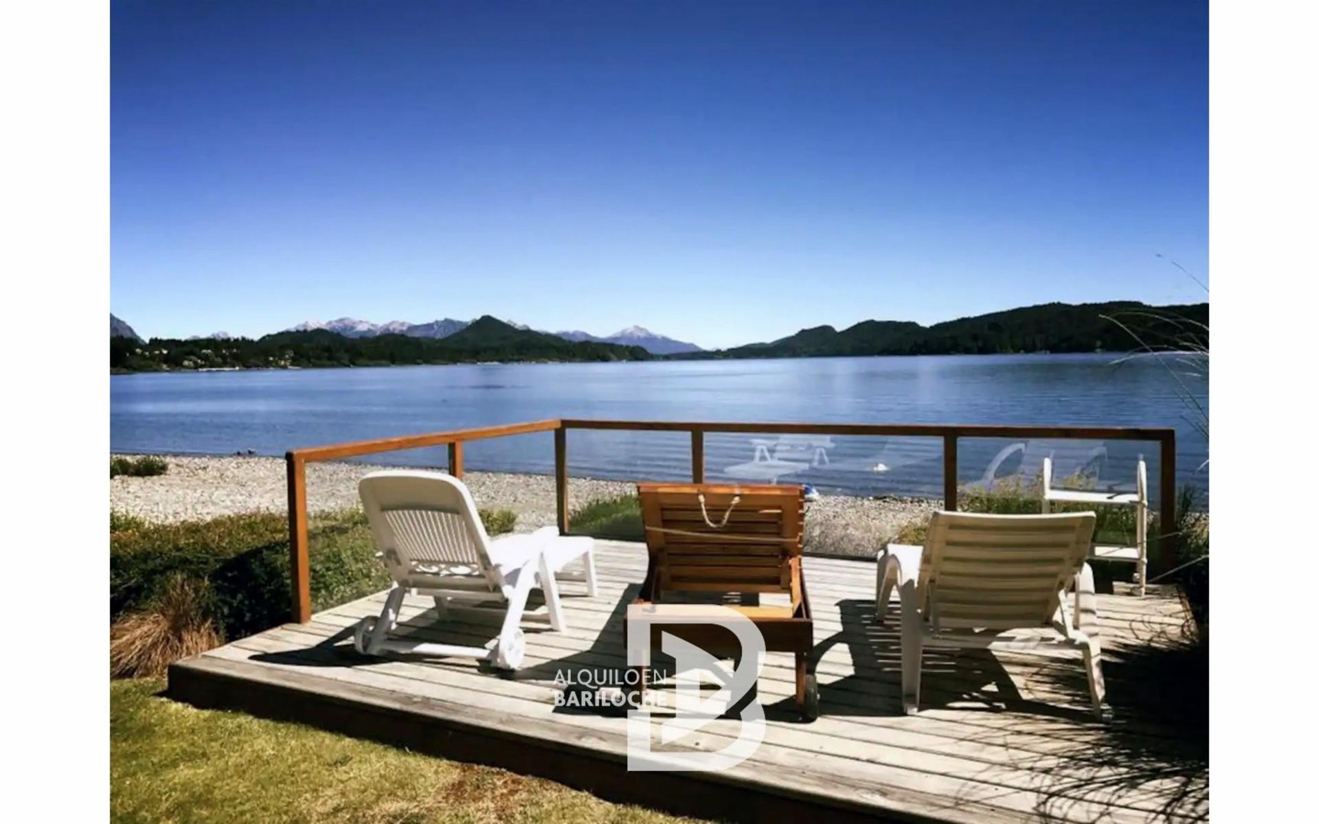 Alquiler Casa en Bariloche con Costa de Lago Nahuel Huapi. 9 PAX. Km11.