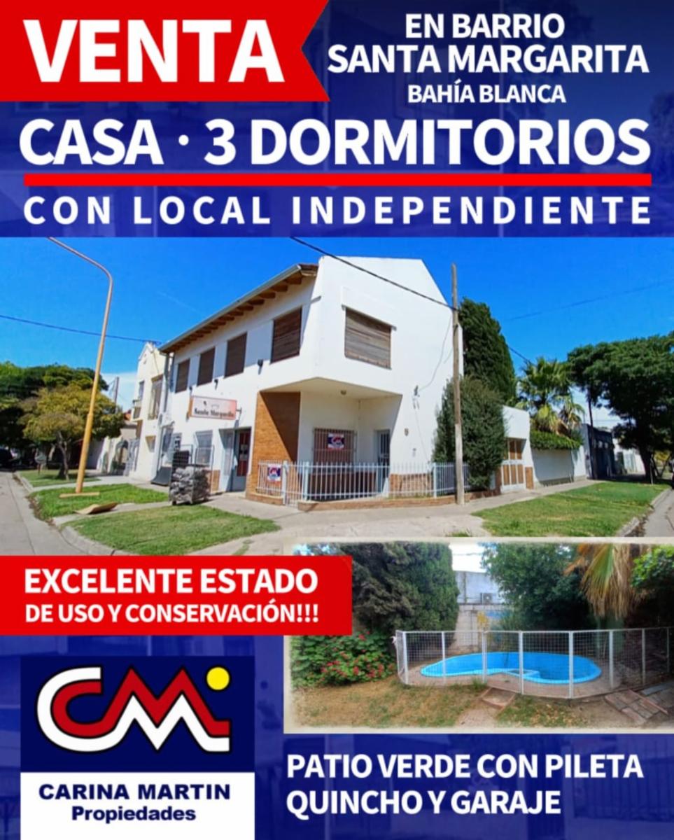 OPORTUNIDAD - VENTA casa 3 dormitorios con patio, pileta + LOCAL + Garaje doble - Doble terraza