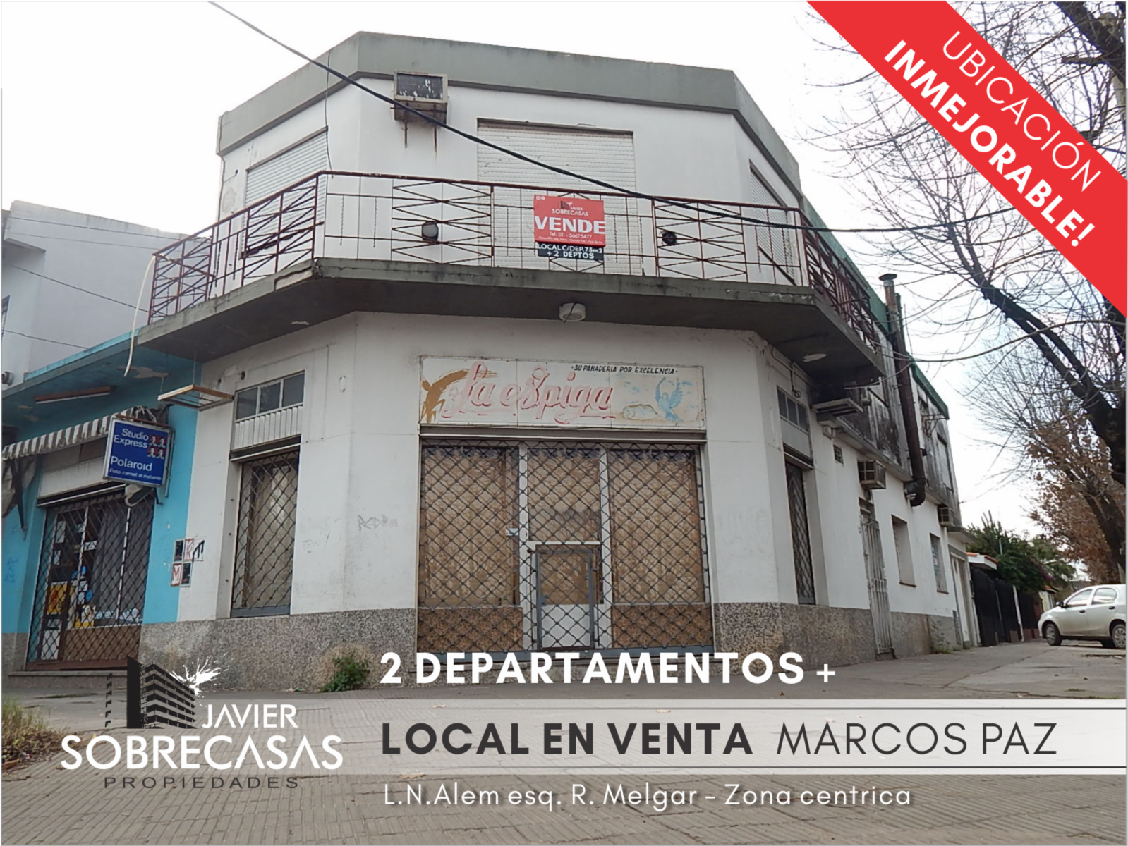 LOCAL COMERCIAL + DOS DEPARTAMENTOS  en Venta - Marcos Paz Centro - Pcia de Bs.As