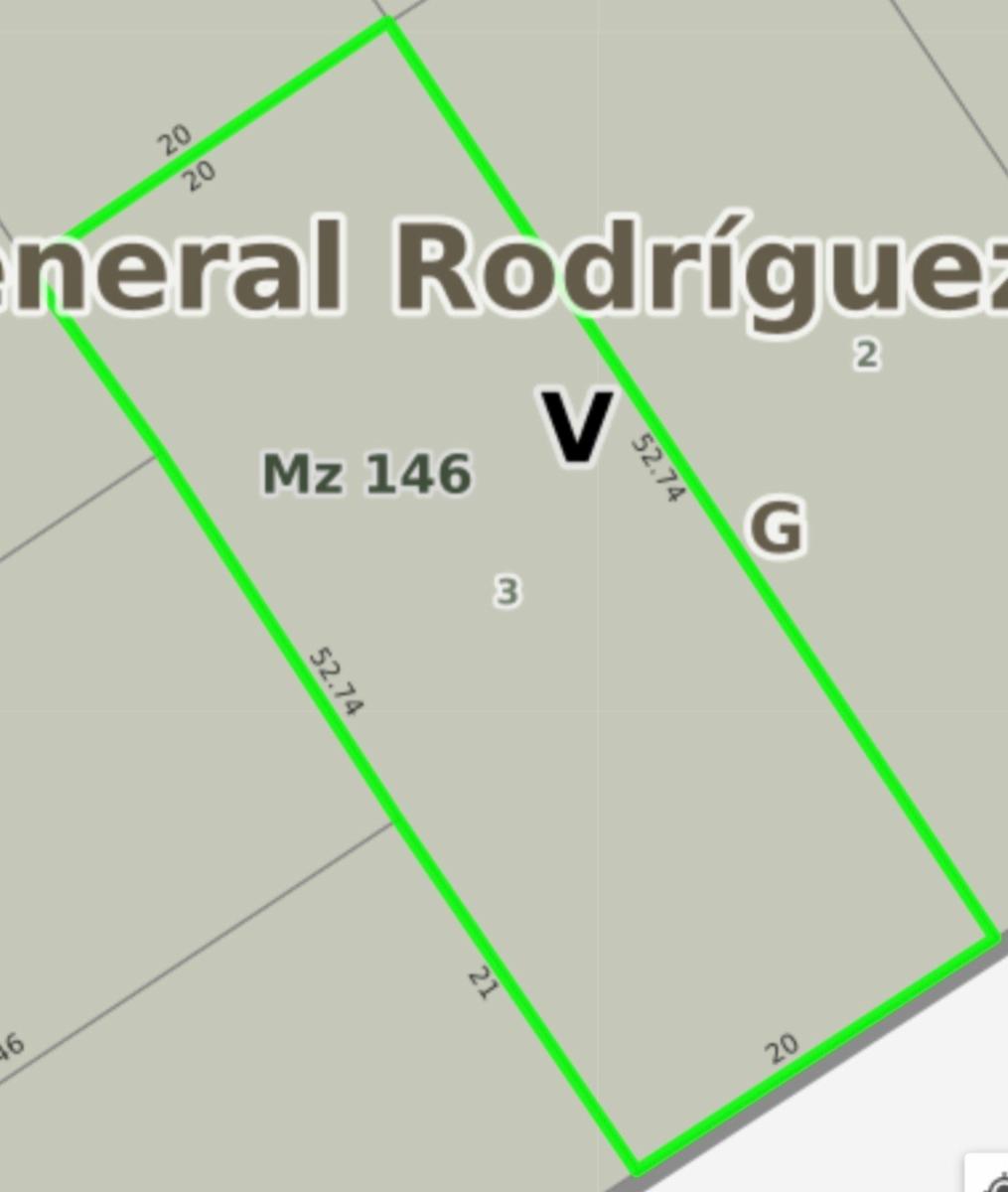 Lote Ideal Vivienda  Gral Rodriguez  1000 m2