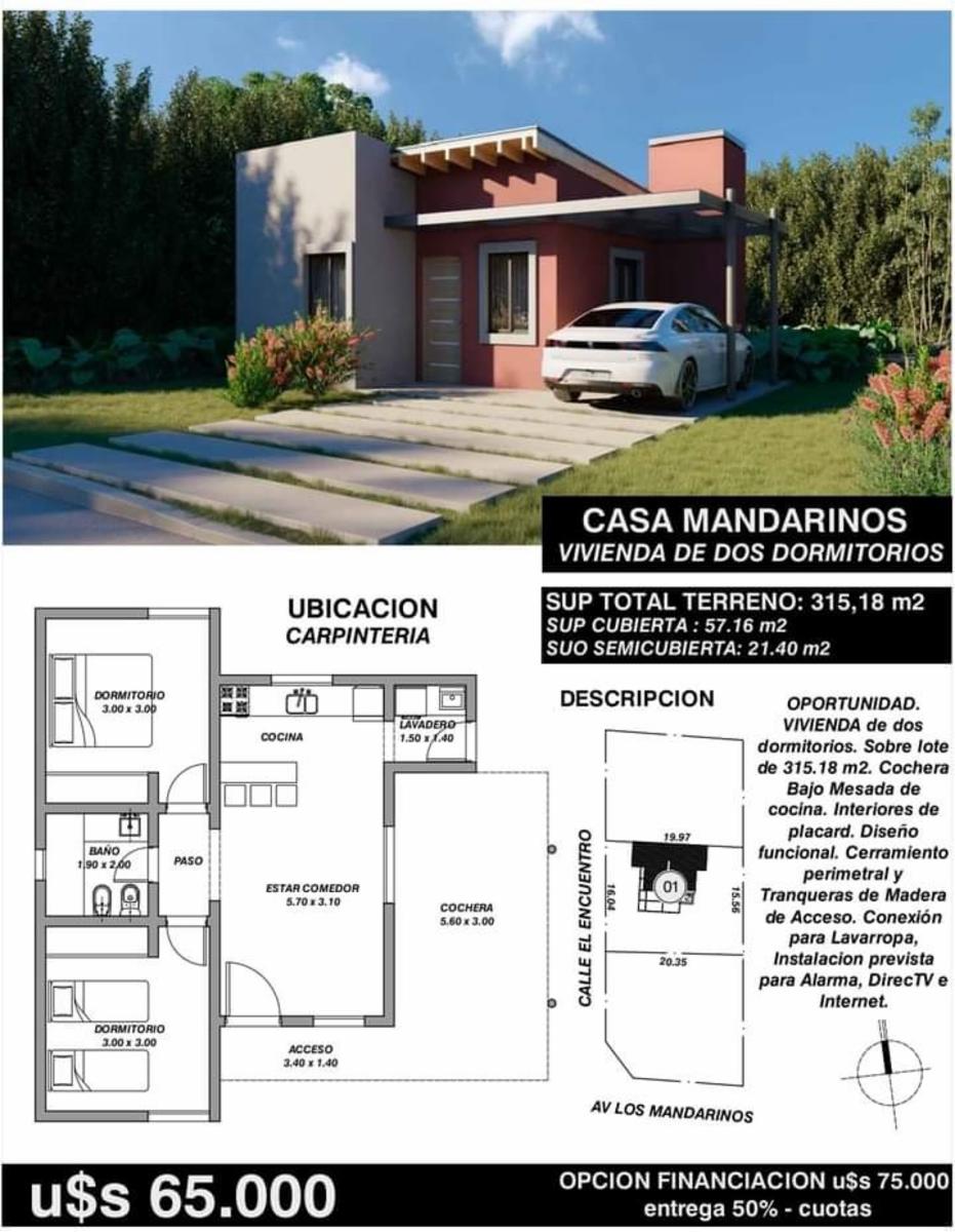 Venta casa en pozo, Los Mandarinos, Carpinteria, San Luis