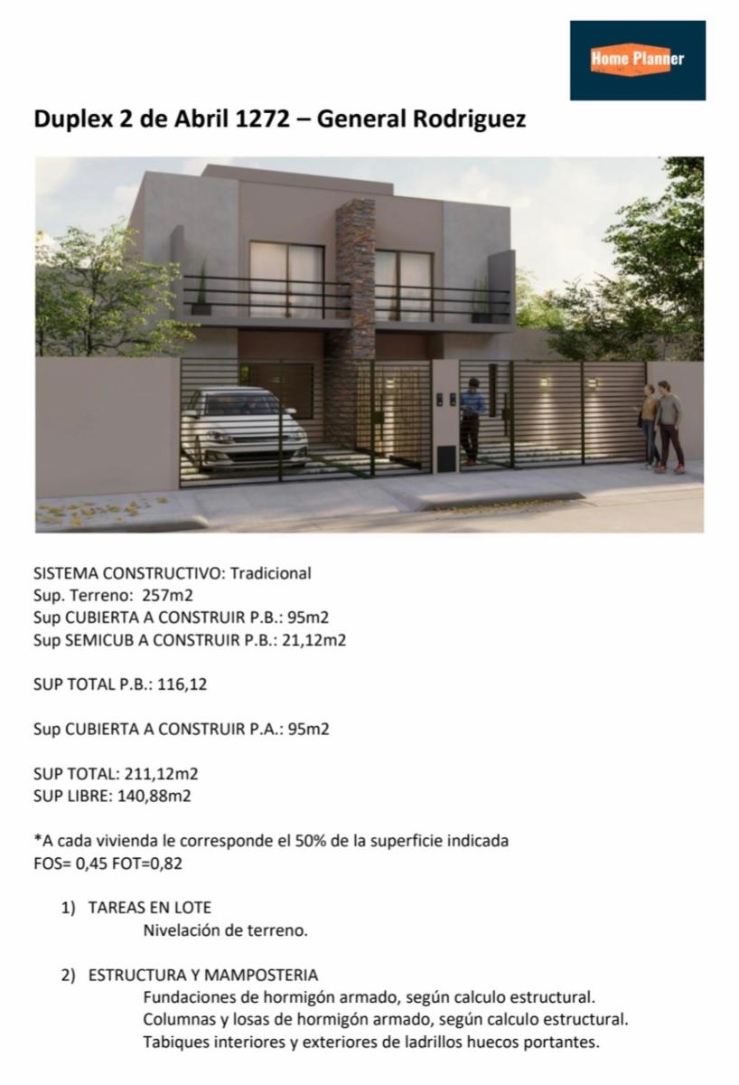 Duplex super modernos  En Gral Rodriguez