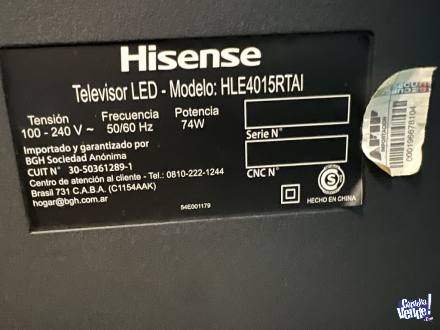 televisor led hisense modelo hle4015rtai