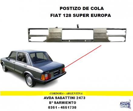 POSTIZO DE COLA FIAT 128 SUPER EUROPA