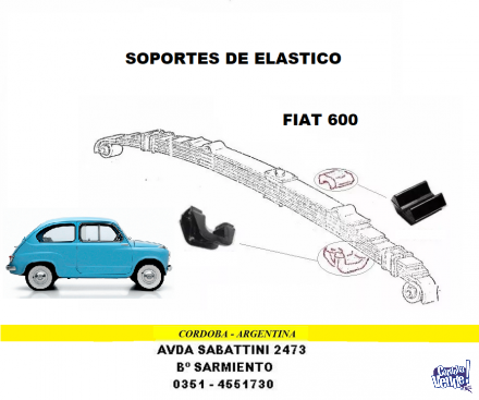 SOPORTE ELASTICO FIAT 600