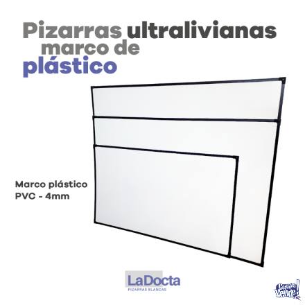 PIZARRA BLANCA 100X120cm - CON MARCO DE PLASTICO en Argentina Vende