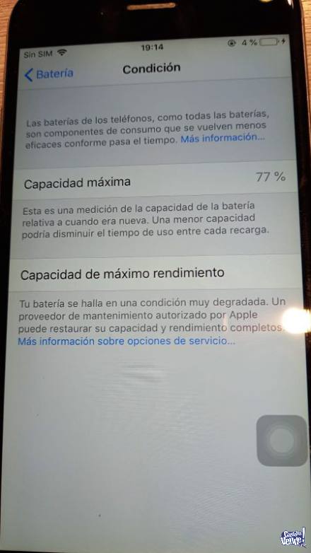 Iphone 6, 32Gb, (Gris Espacial, Baterìa al 77%)