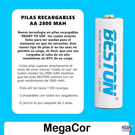 Pilas Baterías recargables AA 1,2V 2800mAh Ni-MH (Pack x 2)