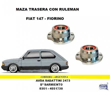 MAZA RUEDA TRASERA CON RULEMAN FIAT 147 - FIORINO