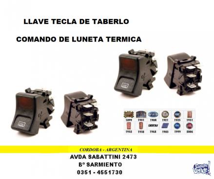 LLAVE TECLA DE COMANDO LUNETA TERMICA FIAT
