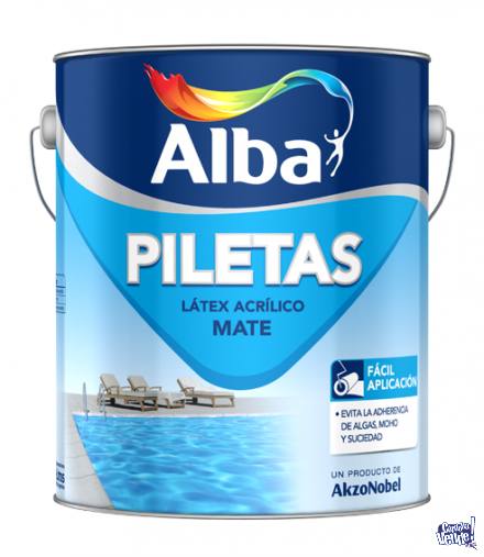 Pintura Piletas Alba Base Agua Blanco 4lt - COLORMIX
