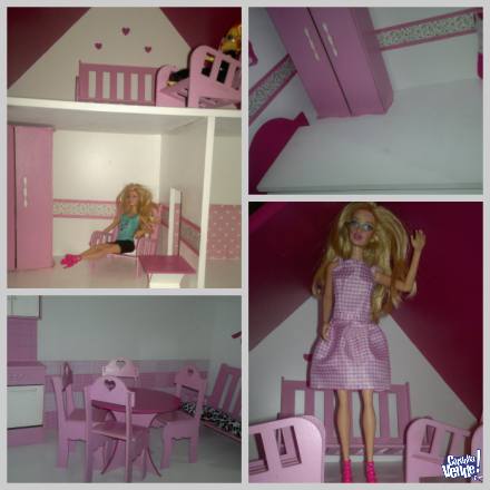 Casita de Muñecas Barbie MDF 9MM,LACA POLIURETANICA-