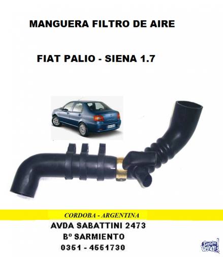 MANGUERA FILTRO AIRE FIAT PALIO-SIENA 1.7