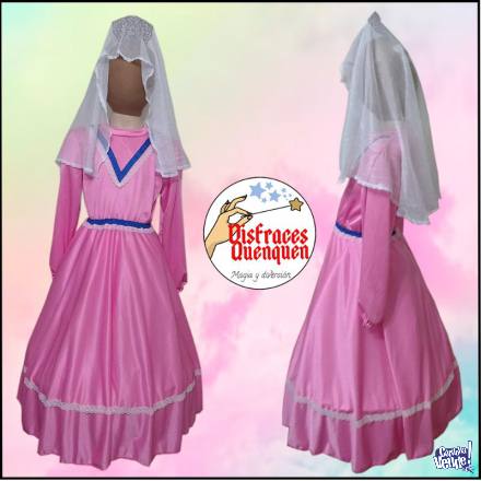 Vestido de Dama Antigua para niñas. Fiestas Patrias