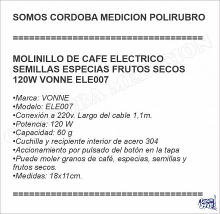 MOLINILLO DE CAFE ELECTRICO SEMILLAS ESPECIAS FRUTOS SECOS 1