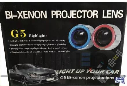 Kit Proyector Lupa + Ojos De Angel + Kit Lamparas Bi Xenon
