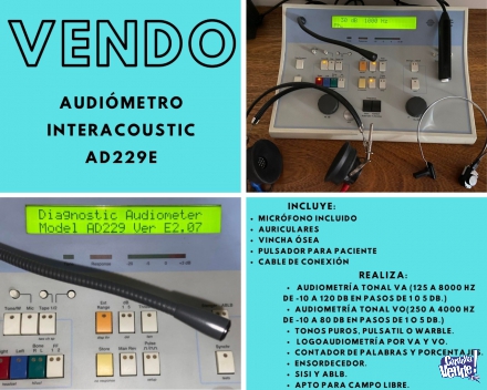Audiometro Interacoustic en Argentina Vende