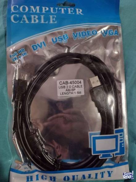 Cables Varios Tipos (C, MicroUSB o V8, IP, MiniUSB o V3)