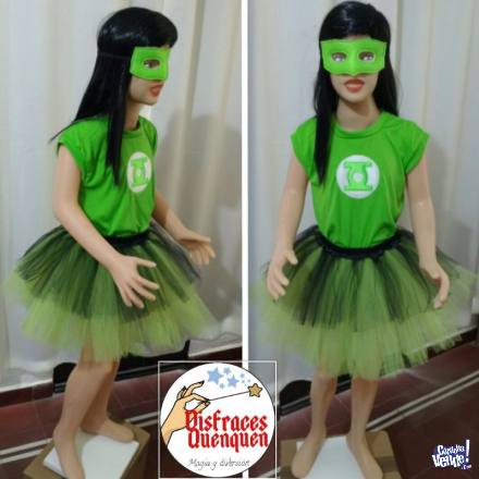 Disfraz de Linterna Verde para niñas