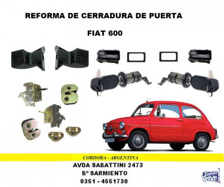 REFORMA CERRADURA DE PUERTA FIAT 600