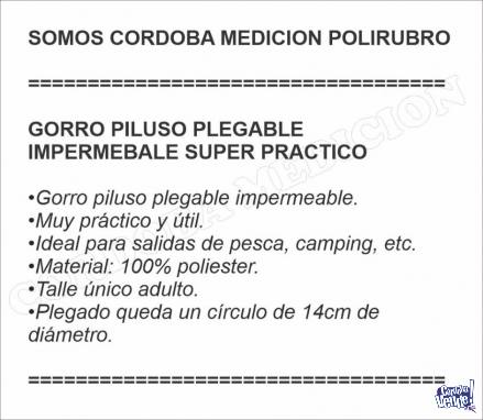 GORRO PILUSO PLEGABLE IMPERMEBALE SUPER PRACTICO