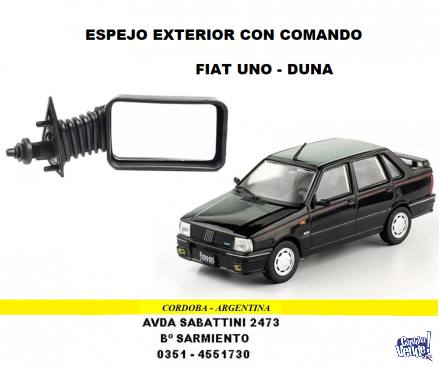 ESPEJO EXTERIOR CON COMANDO FIAT UNO - DUNA