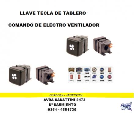 LLAVE TECLA COMANDO DE ELECTRO VENTILADOR FIAT