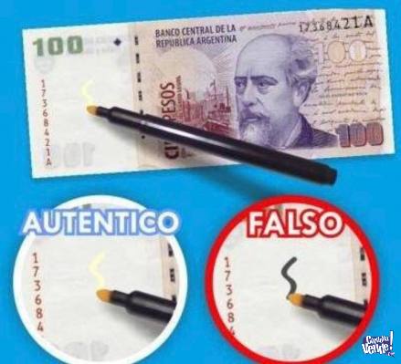 Lapiz Detector Billetes Falsos Marcador Pesos Dolares Euros