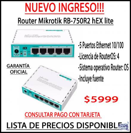 Router Mikrotik RB-750R2 hEX lite en Argentina Vende