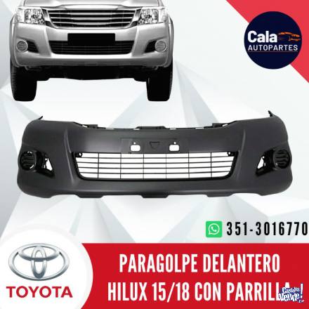 Paragolpes Delantero Toyota Hilux 2015 a 2018 Con Parrilla