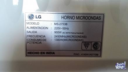 MICROONDAS LG MS-2753B - 27L