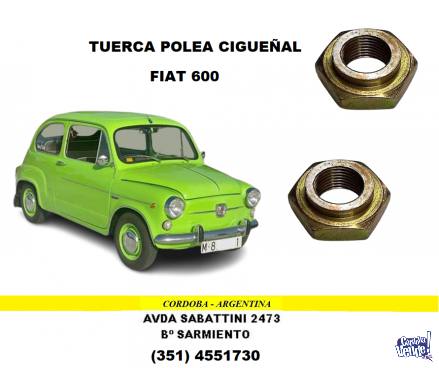 TUERCA DE POLEA DE CIGUEÑAL FIAT 600