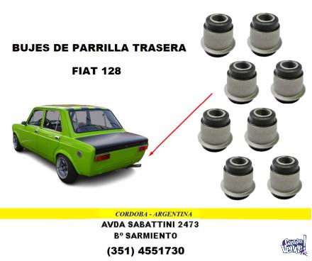 JUEGO DE BUJES DE PARRILLA TRASERA FIAT 128
