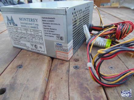 fuente atx mtek monterey 450w nuevo con cable power incluido