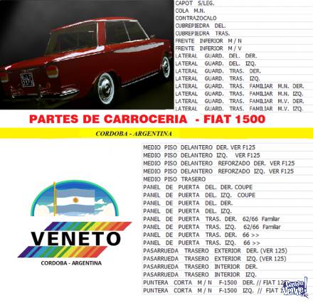 AUTOPARTES - CARROCERIA FIAT 1500 en Argentina Vende