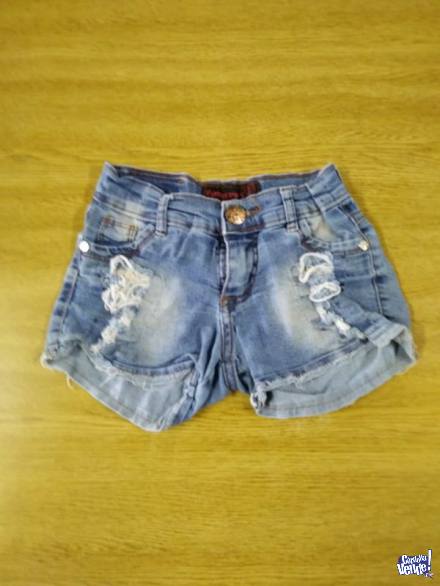 VENDO SHORT NENA JEANS 'FUMARELL'(Talle:'4 AÑOS')($3500)(Wh