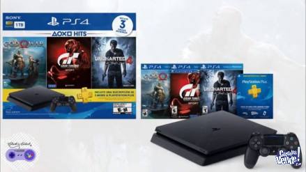 Play Station 1tb + Uncharted 4 + God Of War + Gran Turismo