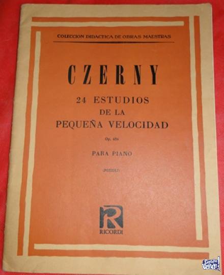 CZERNY 24 ESTUDIOS DE LA PEQUEÑA VELOCIDAD  OP 636   PARA P en Argentina Vende