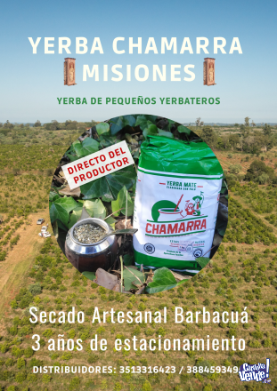 Yerba Chamarra de Misiones  en Argentina Vende