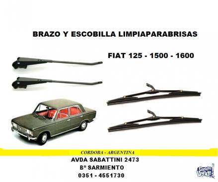 BRAZO Y ESCOBILLA LIMPIAPARABRISAS FIAT 125 - 1500 - 1600