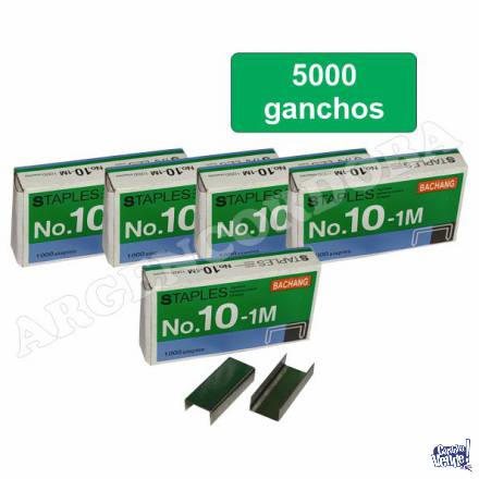 GANCHOS BROCHES PARA ABROCHADORA N°10 X 5000 UNIDADES en Argentina Vende