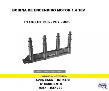 BOBINA ENCENDIDO PEUGEOT 206 - 207 - 306  1.4 16V
