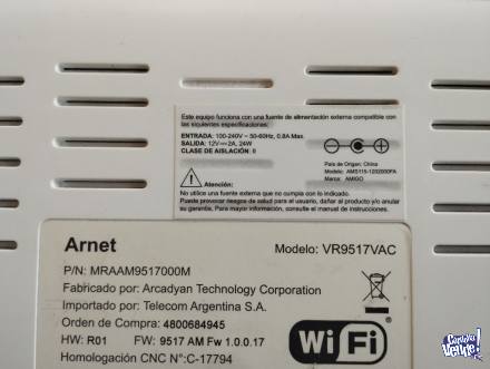 Modem Arnet - VR9517VAC - Fuente Cargador Amig - AMS115-1202