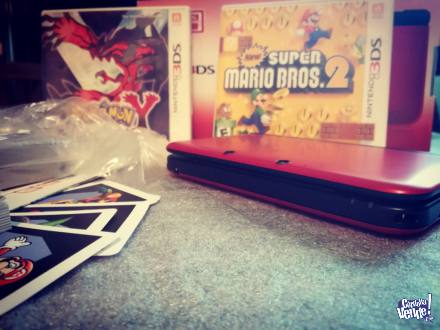 Nintendo 3ds Xl Roja + Pokémon Y & New Super Mario Bros 2.