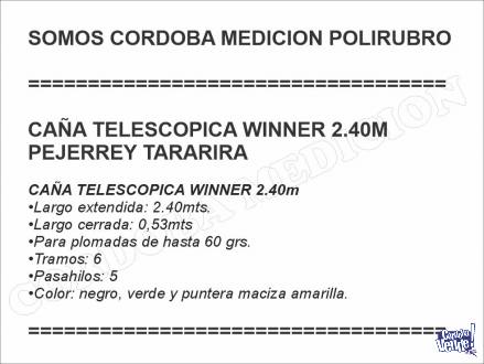 CAÑA TELESCOPICA WINNER 2.40M PEJERREY TARARIRA