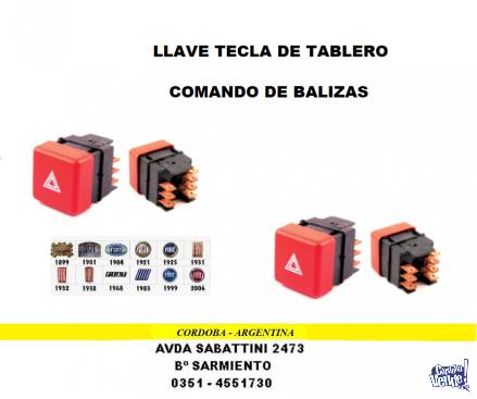 LLAVE TECLA COMANDO DE BALIZA FIAT